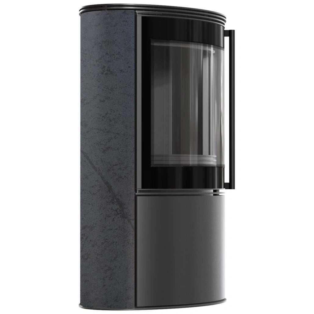 Soba Bjorn 7kW ceramica Grafite Satin cu capac otel - samota neagra