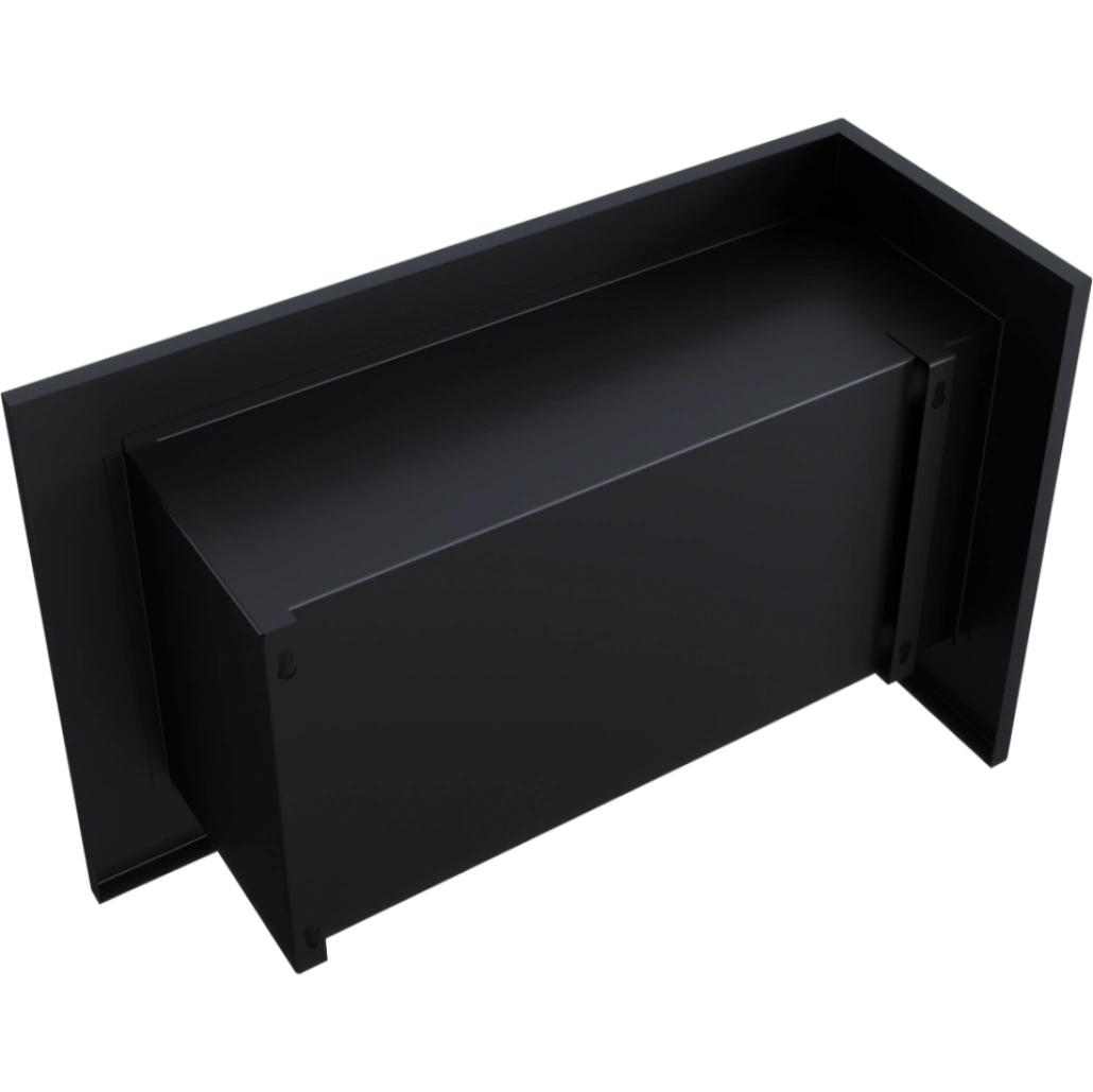 DELTA negru colt stanga - 70 x 48 x 28 cm