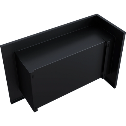 DELTA negru colt stanga - 70 x 48 x 28 cm
