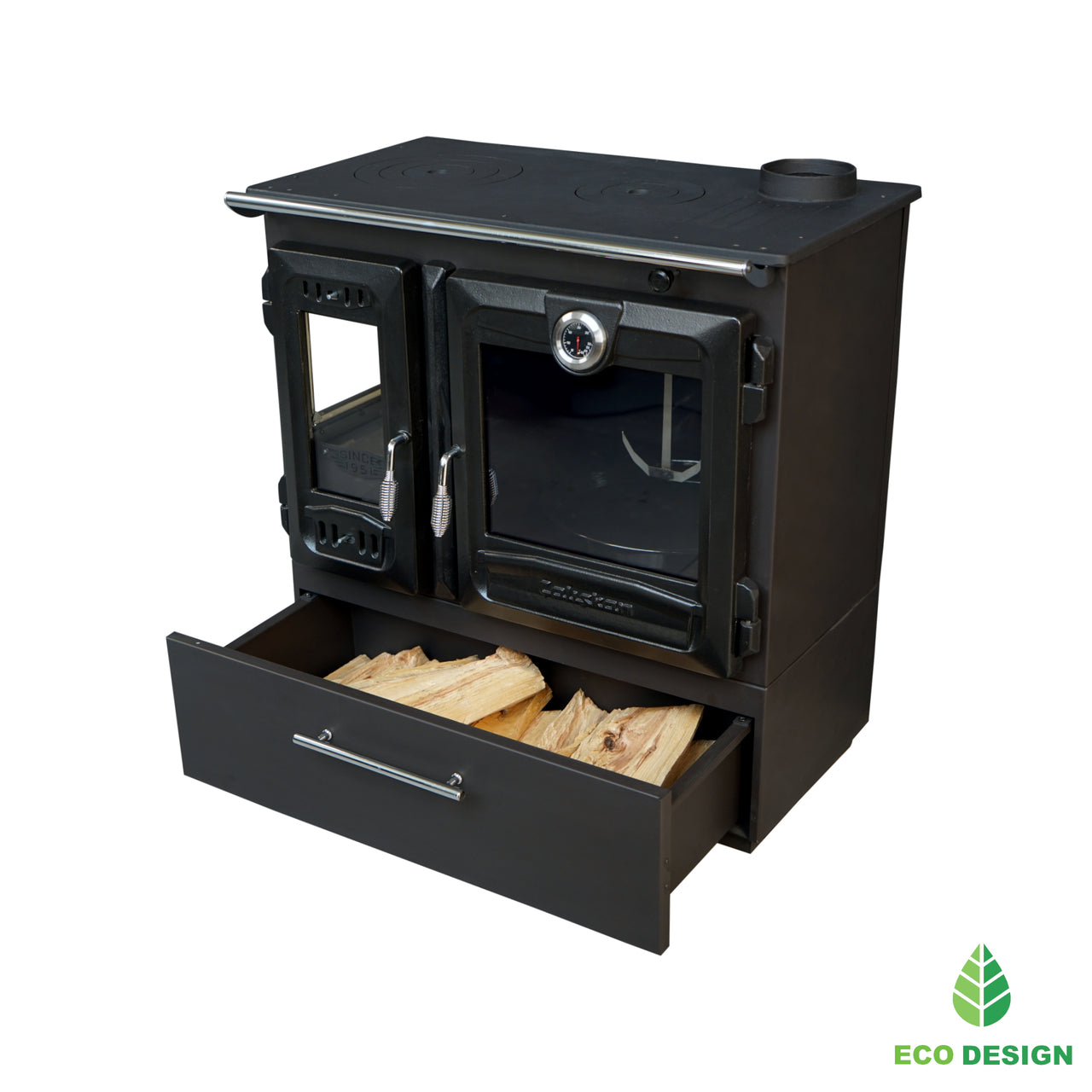 216-3D BOX Gourmet Brick CookStove - Putere 8.450 kW, Echipat cu Forn, Sticlă Ceramică și Acoperire Emailată