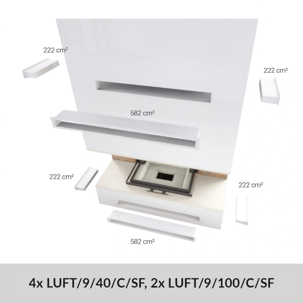 Focar semineu nbc 80 36 trei laturi deschidere verticala samota neagra