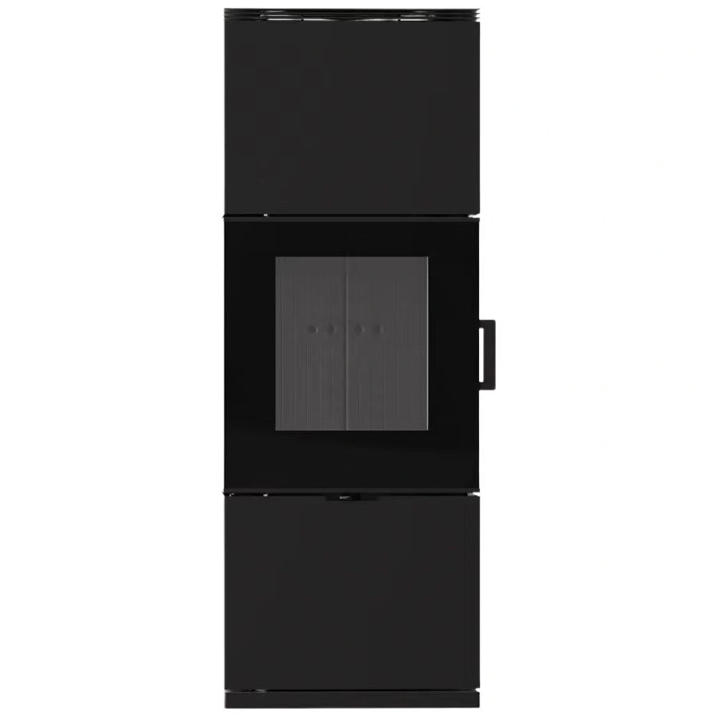 Soba Inga, 3 laturi de sticla, 8-11kW, 203 kg - Samota neagra