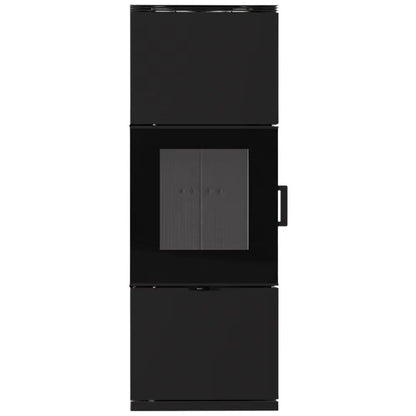 Soba Inga, 3 laturi de sticla, 8-11kW, 203 kg - Samota neagra