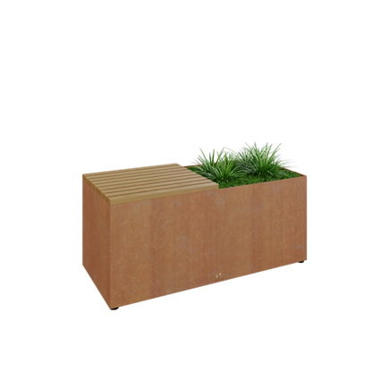 Banca OFYR corten + spatiu de plante