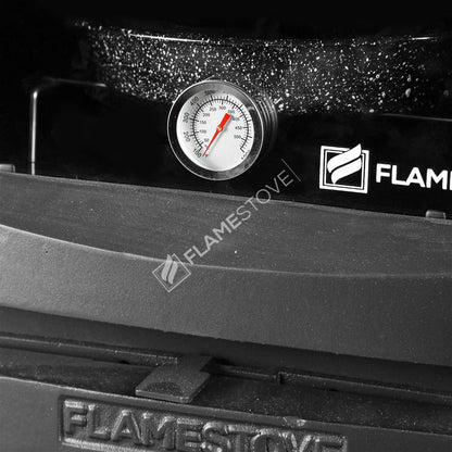 Sobă pe Peleți FS-213 Lodi Gourmet – Clasă A, Sticlă Schott Robax, Crom, 12 kW (Ideală pentru Orașe Mari)