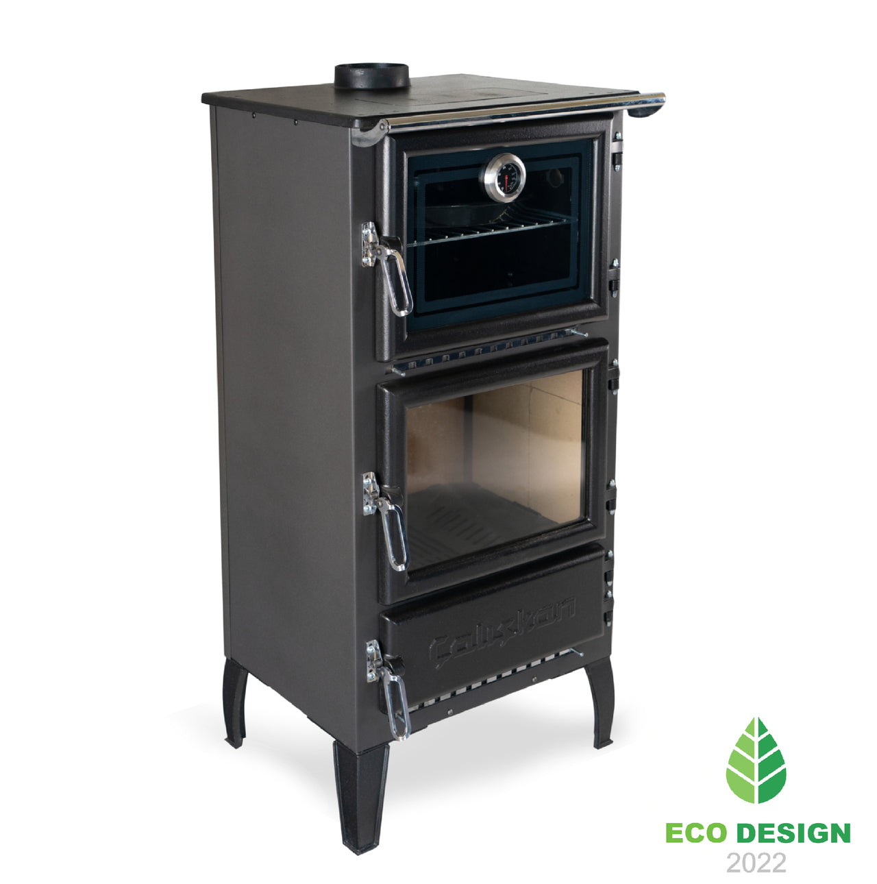 306 Central Heating Stove with Oven - High Power (12.870 kW) and Durable Cast Iron Construction