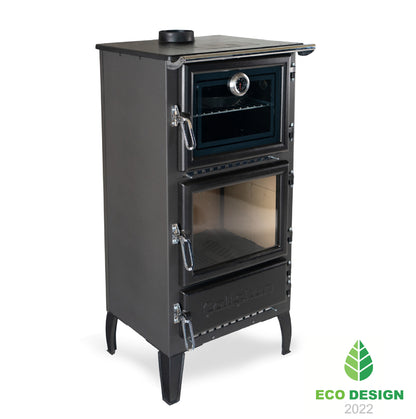 306 Central Heating Stove with Oven - High Power (12.870 kW) and Durable Cast Iron Construction