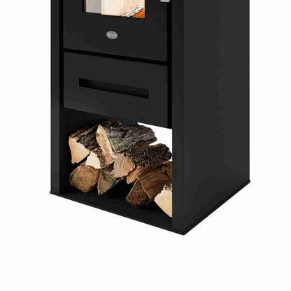 Soba Livia 8-9.5kw Nero - A+ cu randament 86%