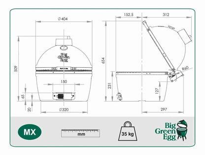 Kamado Ceramic Big Green Egg