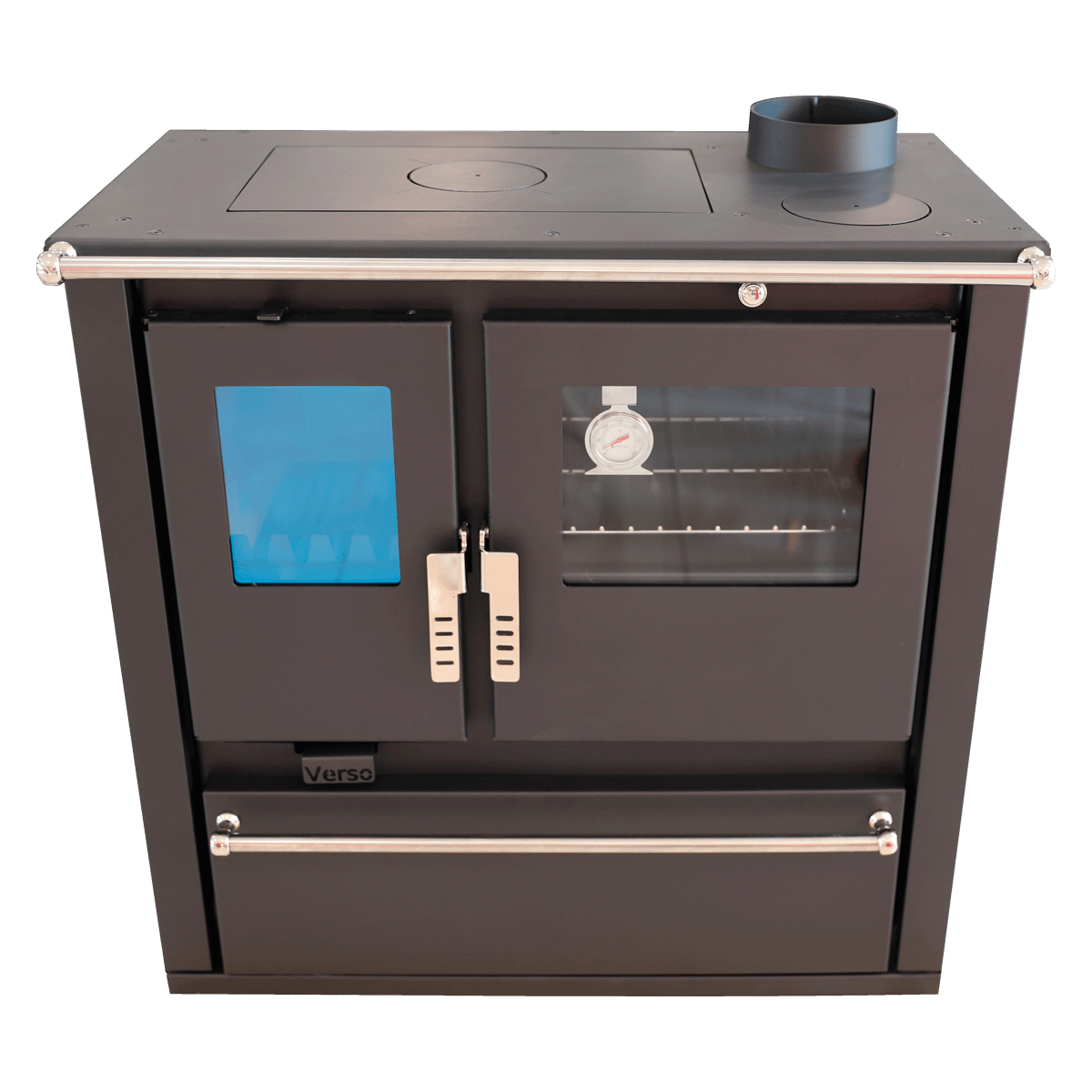 Sobă de gătit pe lemne Verso CS Plus Ceramic, 7,7 kW - Champagne