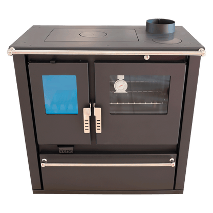 Sobă de gătit pe lemne Verso CS Plus Ceramic, 7,7 kW - Champagne