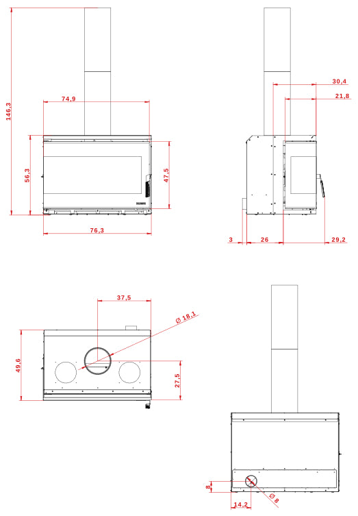 Insert GTM80 Corner L/R by Palazzetti