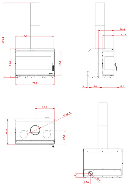 Insert GTM80 Corner L/R by Palazzetti