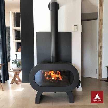 Soba fonta Fifty Arche 175 kg, 10-15kW - Negru
