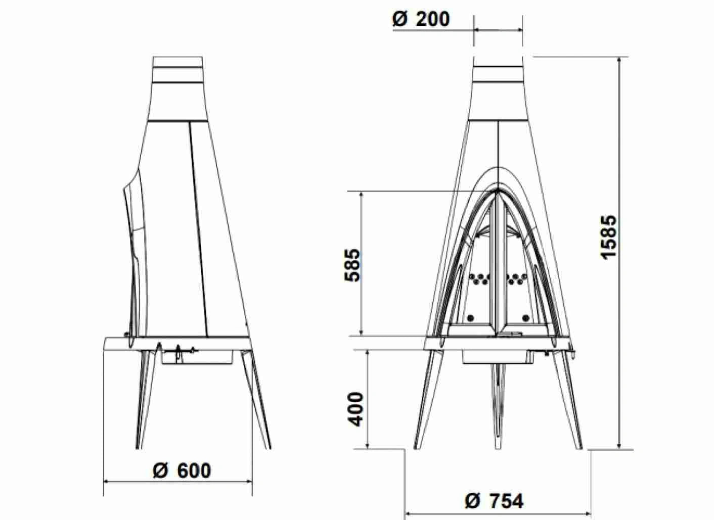 Soba fonta 143kg - Tipi 10-15kW