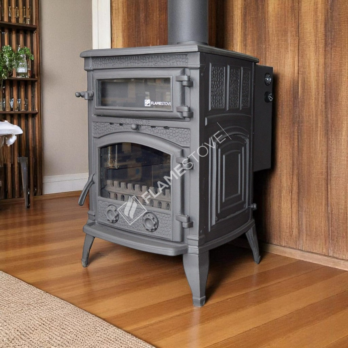 Soba Sirius Mega Aqueous System FS-013SS | 25 kW Eficiență Duală Lemn și Cărbune, Sticlă Schott Robax, CE/Ecodesign 2022