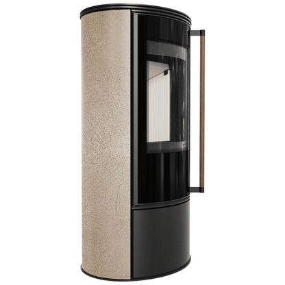 Soba Erik 5.5kW Gold Satin - maner lemn