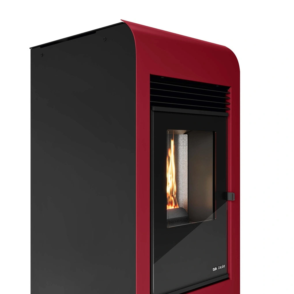 SOBA PE PELETI RITA PLUS 2.5-9.5 KW - ROSU