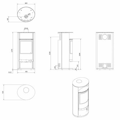 Soba otel Runa - 8kW samota alba