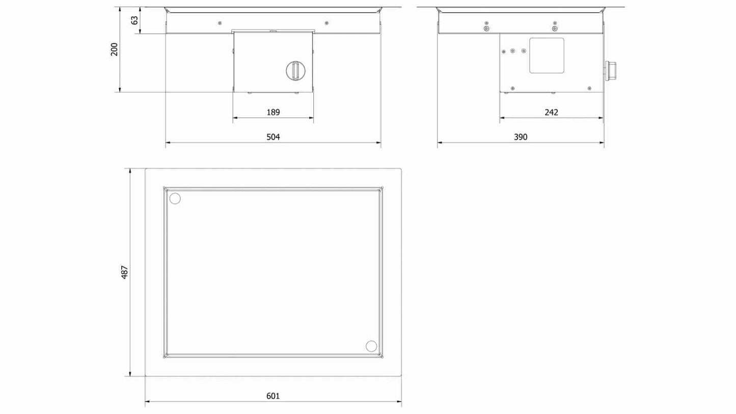 Arzator gaz incastrabil AQF 05 - 60X48cm