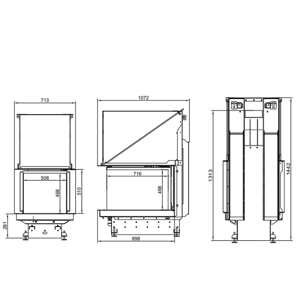 Focar semineu CRYSTAL 3D 50/70 PREMIUM