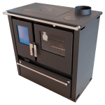 Sobă de gătit pe lemne Verso CS Plus Ceramic, 7,7 kW - Champagne