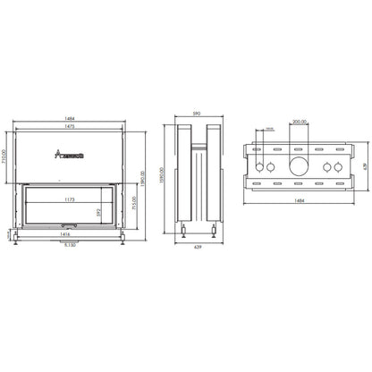 Focar Tunel FLAT W 120 X 60