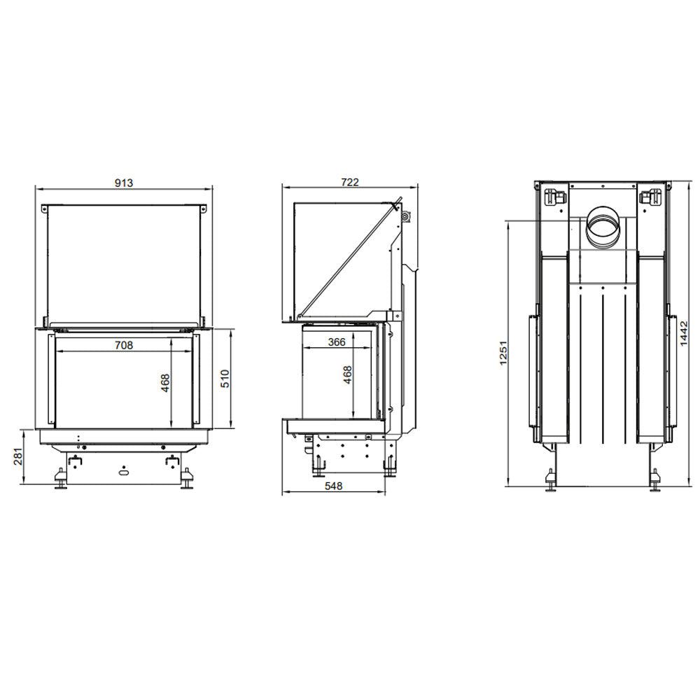 Focar semineu CRYSTAL 80 PREMIUM