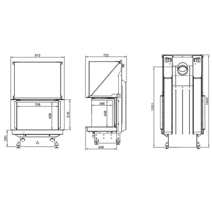 Focar semineu CRYSTAL 80 PREMIUM