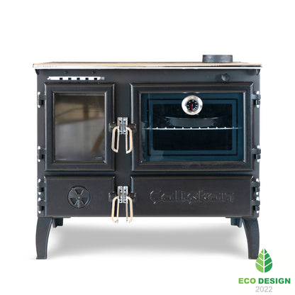 214 Gourmet Brick Cookstove - 6.420 kW, Double Cycle Oven, Ceramic Glass, Ideal for Wood Burning