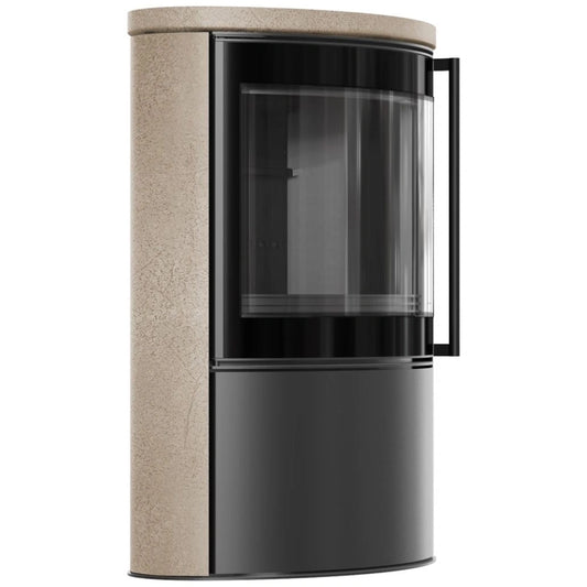 Sobă Bjorn 7kW ceramică Gold Satin cu capac ceramic - samota neagra