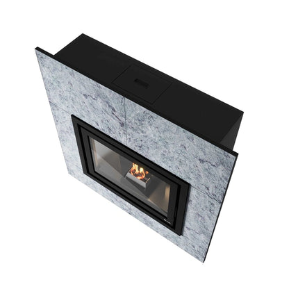 SEMINEU SLIM COMPLET 3.5-9 KW PELETI PIETRO cu piatra naturala