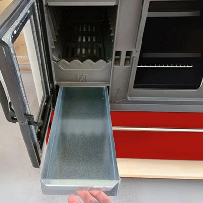 Soba de gatit P85 Rosu cu plita si cuptor - 8kW - racord dreapta