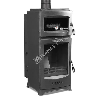 Șemineu pelete FS-213 Lodi Gourmet - Clasa A, Sticlă Schott Robax, Crom, 12 kW (Ideal pentru orașe mari)
