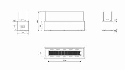 Patio Horizontal Negru Manual - Incalzitor pe gaz