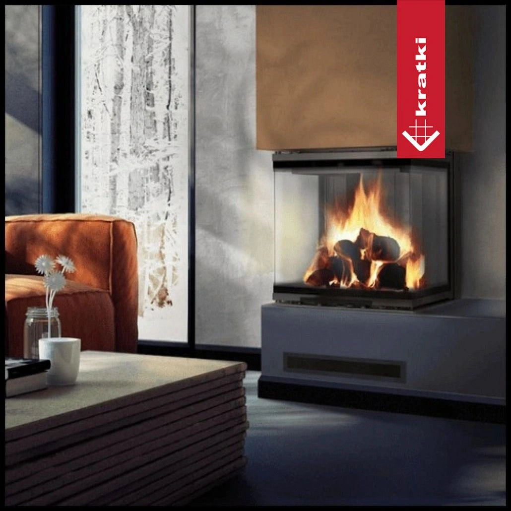 Focar semineu nbc 50 46 trei laturi deschidere verticala samota neagra