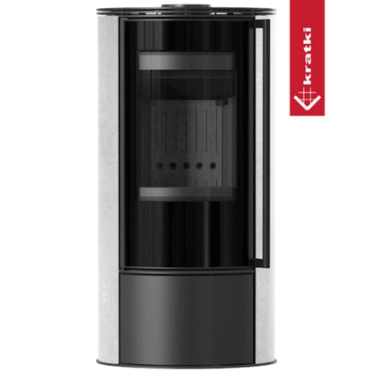 Soba Erik 5.5kW White Natural - samota neagra