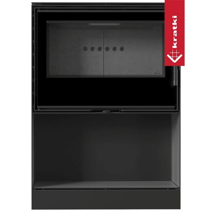 Soba otel Kari 80 - 12kW cu loc lemne - samota neagra