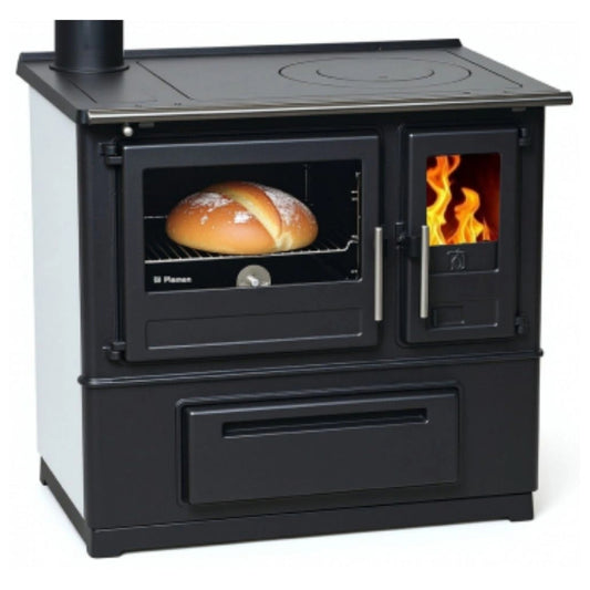 Soba de gatit SL85 Alb cu plita si cuptor - 8kW - racord stanga