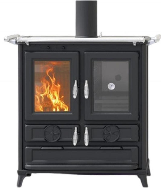Klaretta Evo neagra cu plita,lemn,8,2KW