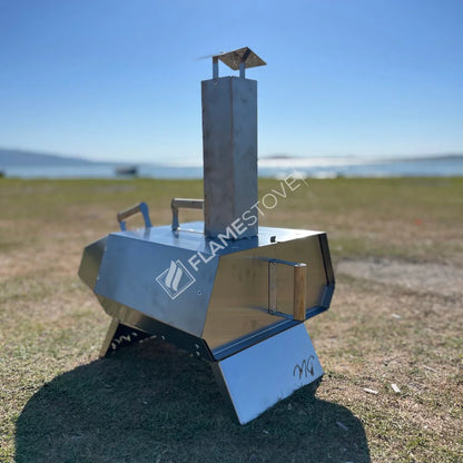 Cuptor de Pizza Portabil FS-950 cu Lemne, Piatră Naturală, Gătire Rapidă, Versatil - Gust Autentic Oriunde!