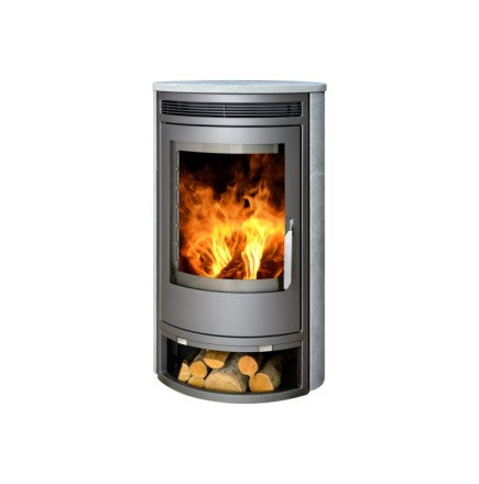 Soba pe lemn ABX - Arktis 8 talc, tablă gri + HD