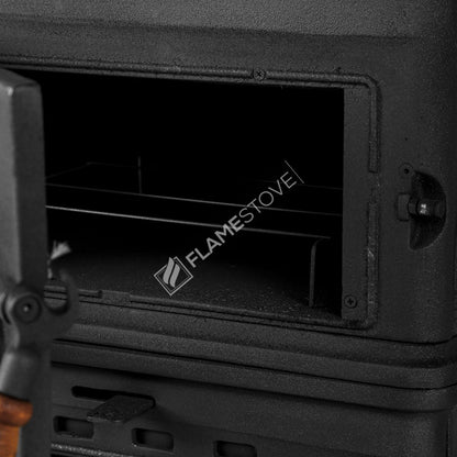 Aragaz Lux FS-024 cu Sticlă Modena, Putere 18.33 kW, Eficiență Ridicată pentru Lemn și Cărbune, Sticlă Schott Robax