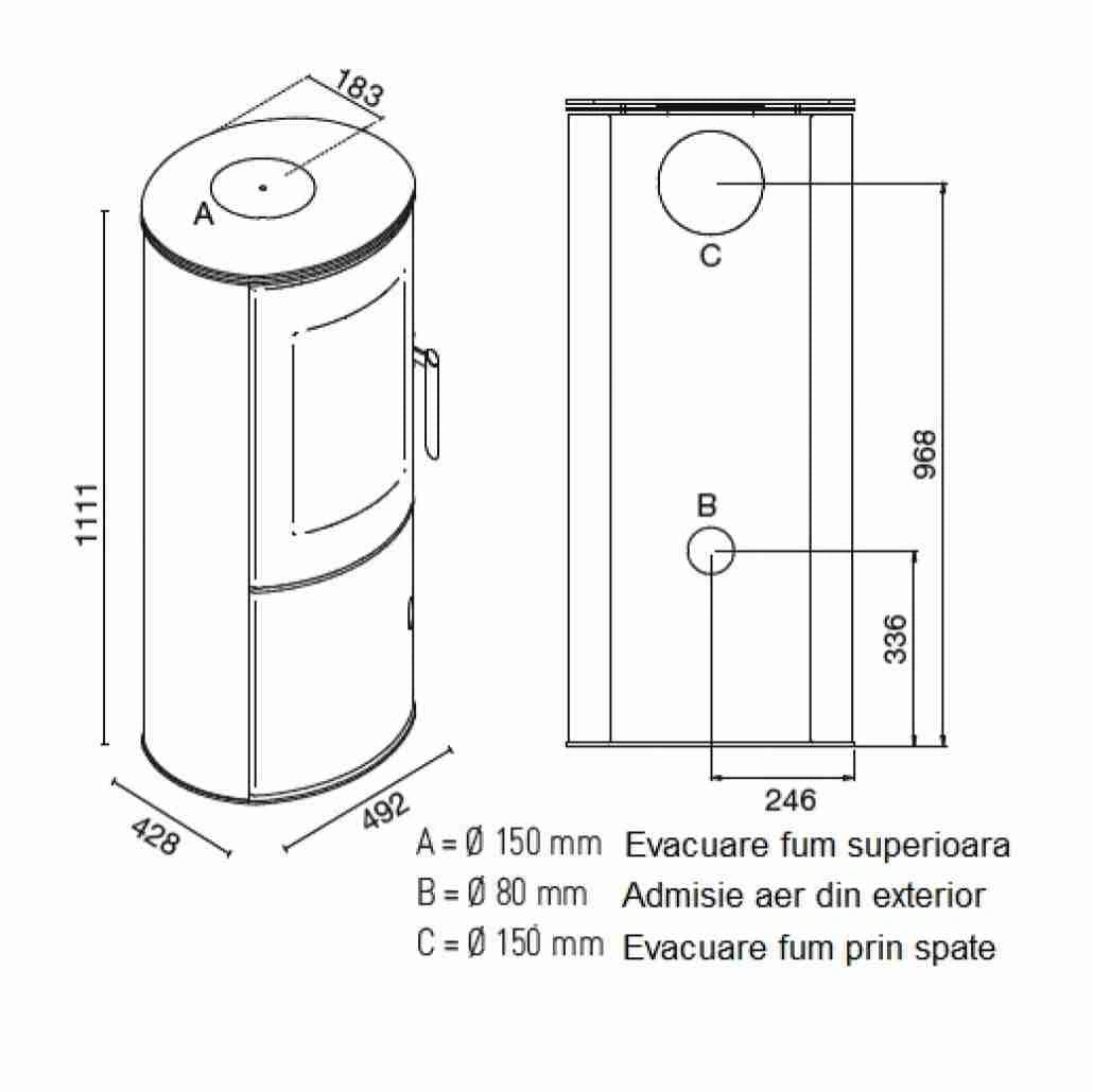 Soba Patty 8-9.5kw Nero - A+ cu randament 86%