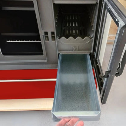 Soba de gatit P85 Rosu cu plita si cuptor - 8kW - racord stanga