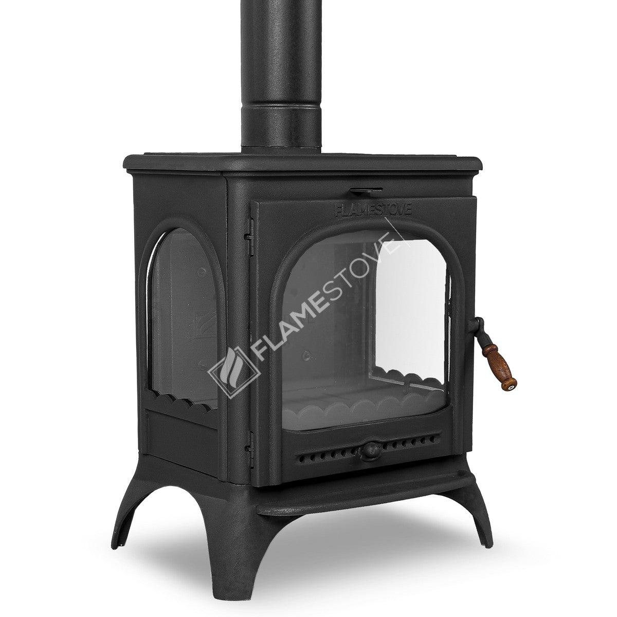Sobă de Lux cu Lemne și Cărbuni FS-022 Modena - Eficiență 8 kW cu Sticlă Schott Robax și Design cu 3 Panouri