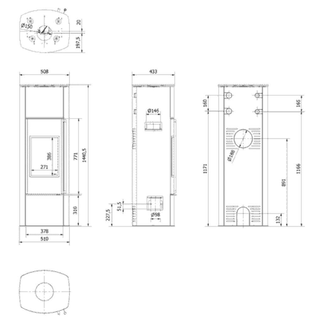 Soba AB Koza ENYO- 5.5 kW otel + samota