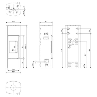Soba AB Koza ENYO- 5.5 kW otel + samota