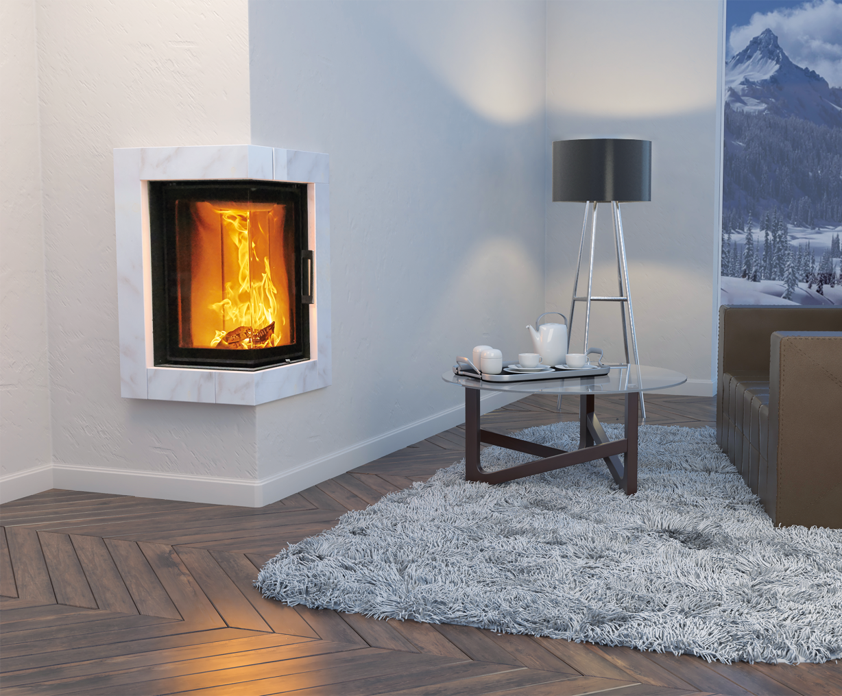 Focar semineu 38X38X57 K 2.0 Austroflamm