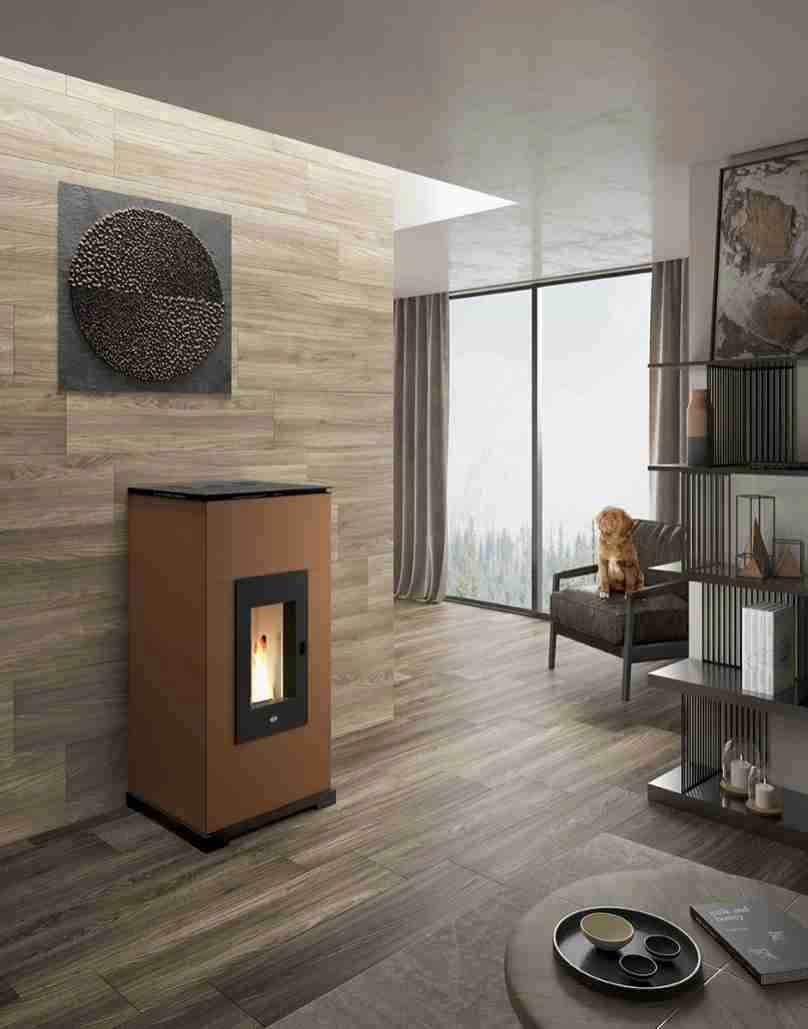 Sobă Peleți 11KW - AC11 ASPECT CORTEN CONVECTIE NATURALA